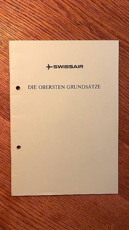 Libri: Die obersten Grundsätze der Swissair  – Usato da Langendorf venduto da donHolz