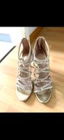 Sandaletten gold Strass Absatzschuhe Damenschuhe Grösse 3...
