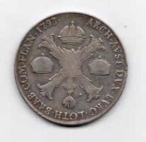 (1023) Austria, Kronentaler 1793, top, vz/stgl