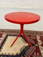 Bistro-/ Balkontisch Metall rot und rund