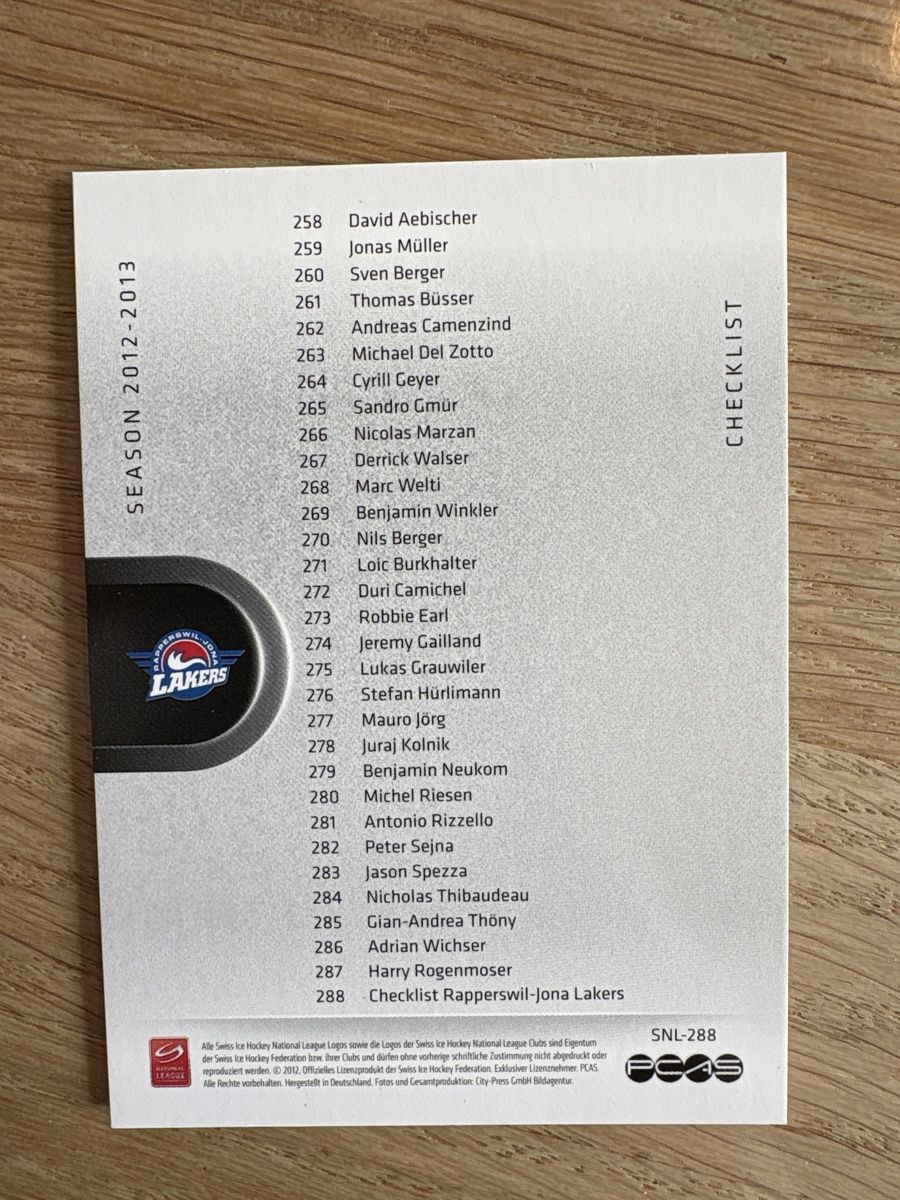Carte collezionabili: 11 SCRJ Lakers NLA Playercard 2012/13 – Nuovo (secondo la descrizione) da Pfäffikon ZH venduto da Hogersepp87 1