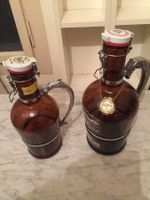 zwei schöne alte Bierhumpen Fischerstube & Zwickelbier