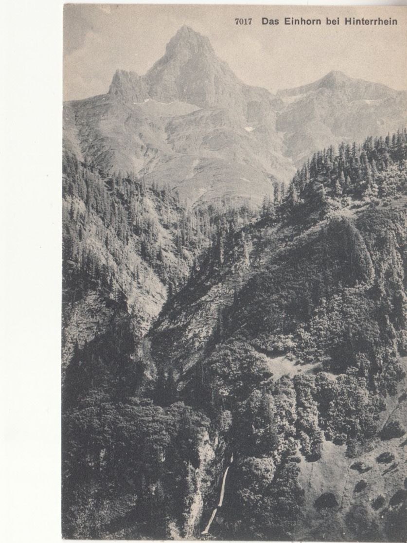 Ansichtskarten: Hinterrhein Einhorn ca. 1900 – Gebraucht aus Bürglen TG von StampGraf