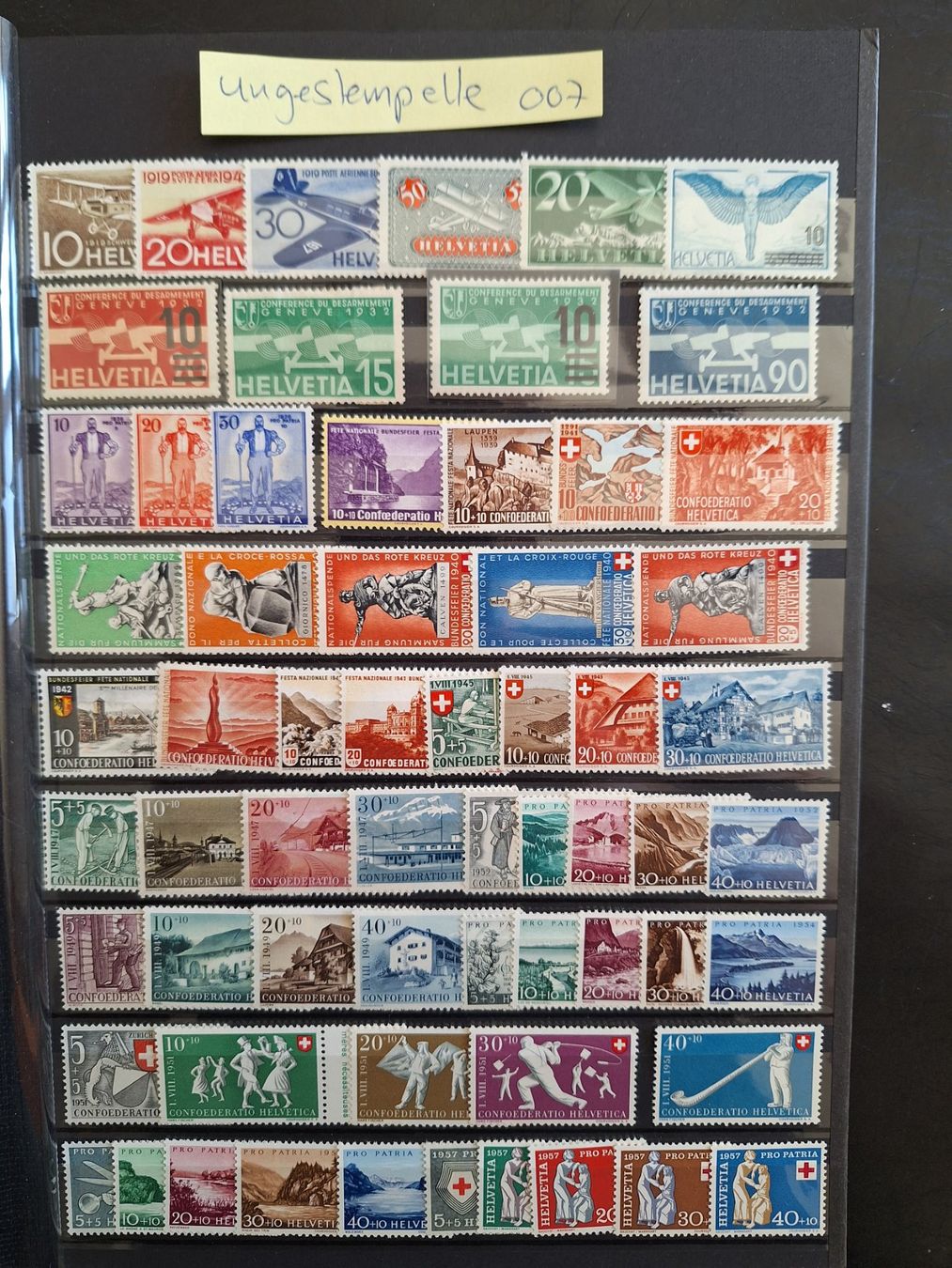 Alle Briefmarken: CH: verschiedene ungestempelte (007) – Gebraucht aus Genolier von Antoine30