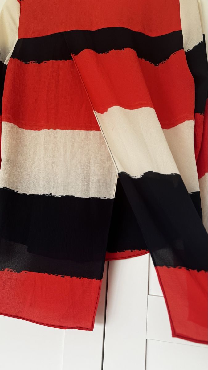 Zara Camicette: Zara Basic Bluse gestreift orange schwarz weiss Grösse XS – Nuovo (secondo la descrizione) da Dietikon venduto da sar_f87k 3