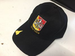 Sicilia Sizilien Sicily Cap bestickt schwarz one Size