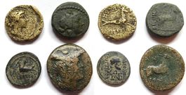 lot 4 griechische münzen