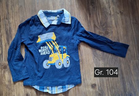 Bagger Shirt, Langarmshirt, Gr. 104, Top Zustand!