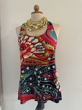 Tunique été Desigual colorée brodée T38 40 état neuf