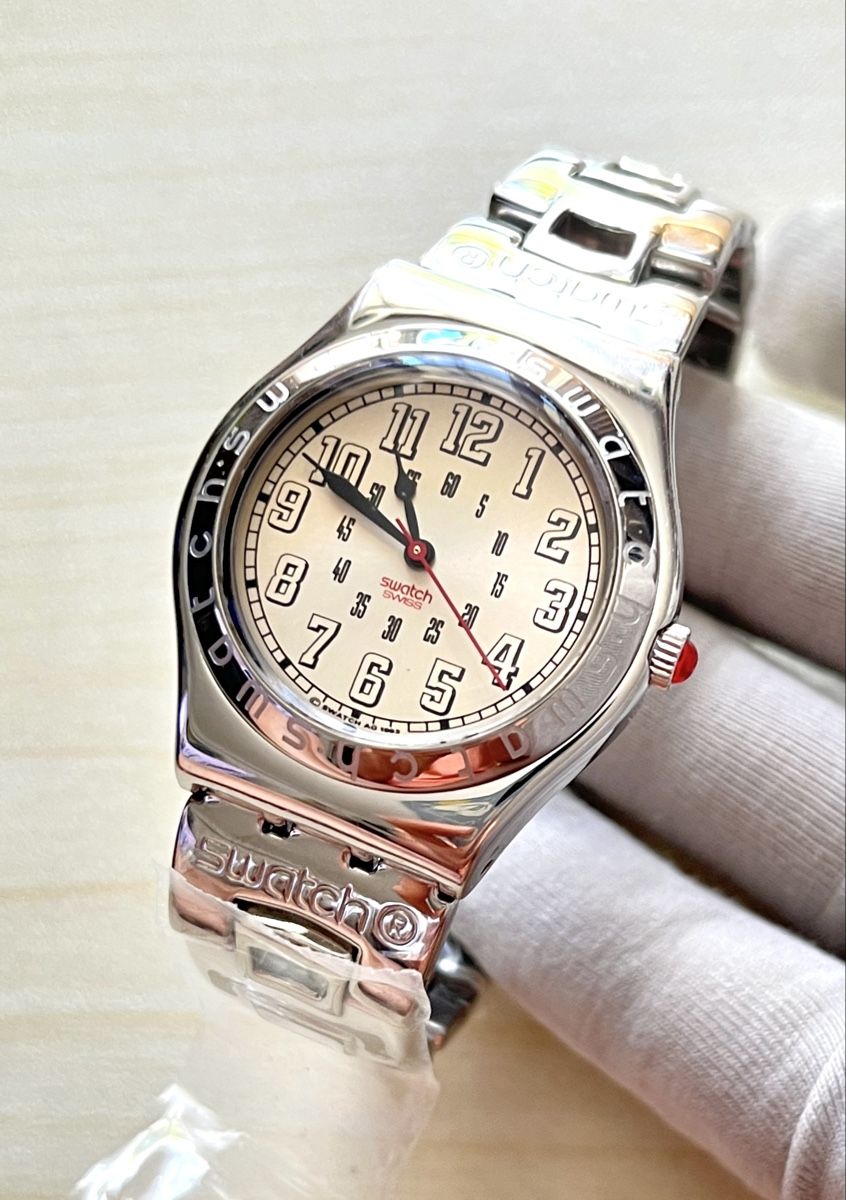 Swatch Orologi: Swatch Armbanduhr Edelstahl mit Datum  – Usato da Grenchen venduto da chththl 7