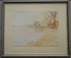 Strand im drei Seen Land Herbst Gottfried STRASSER 1885-1961