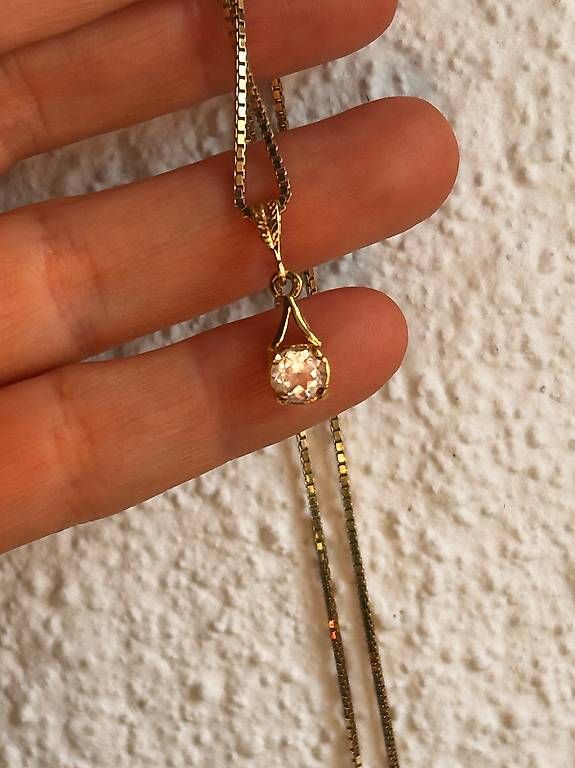 Catenine: Silberkette Golden WHITE STONE CLASSIC – Usato da Basel venduto da bellespirit 1