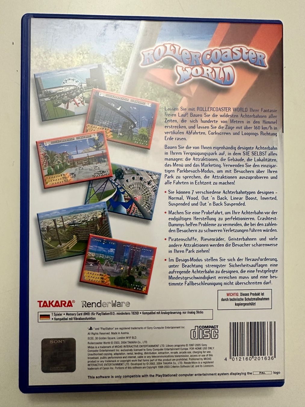 Giochi: PlayStation 2 Game ROLLERCOASTERWORLD – Usato da Münsingen venduto da Ganjam 2