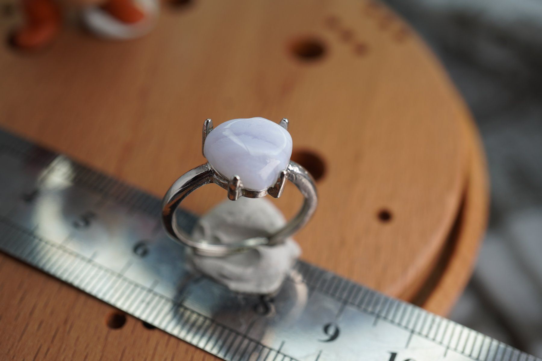 Minéraux & Lithothérapie: Chalcedon Herz     ring Grösse  Variabel     (Räumung!) – Neuf avec emballage d'origine à Eschenbach SG par topstone 5