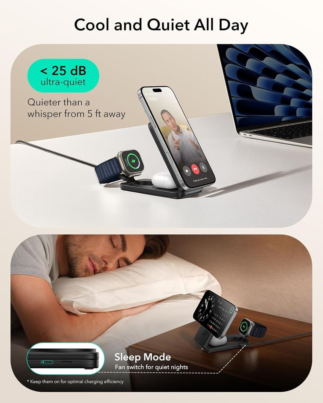 Caricabatterie: 3in1 MagSafe Ladestation 25W Apple Watch – Nuovo e nell'imballaggio originale da Suhr venduto da SchnapperCH 7