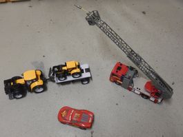 Modellautos, Feuerwehr, Traktor, Rennauto