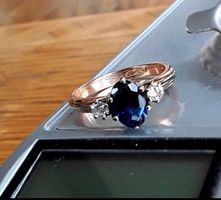 Tricolor  Saphir-Brilliantring