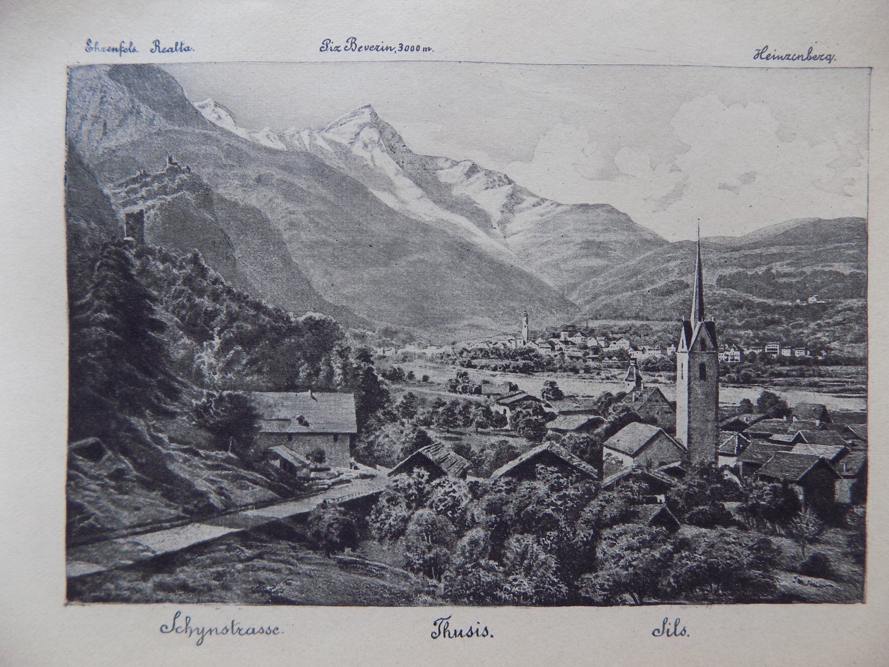 Gravures: Thusis Sils Schynstrasse – D'occasion à Risch par Rischli15 2