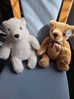 Zwei Stoffbären Eisbär und Teddybär