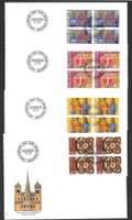 4 FDC 656 - 659 Serie Viererblöcke ET Bern 3.9.1981