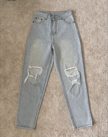 Jeans hellblau Grösse S Used Look Shein