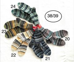 handgestrickte Wollsocken, 38/39
