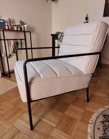 Sessel / Stuhl von Pfister, grau-metall