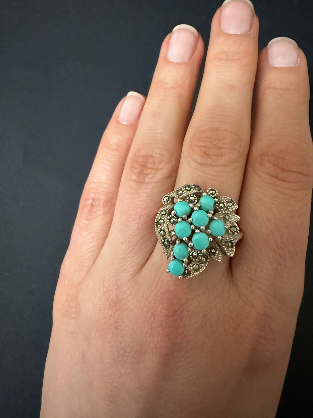 Bagues: Vintage Silber Ring mit Türkis 925 – D'occasion à Spiegel b. Bern par Rogger72 2