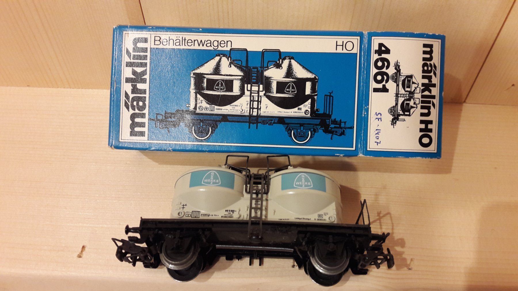 Märklin Modellini di ferrovie: Märklin HO AC : DB wagon silo "Werke..." – Usato da Buttes venduto da Cafe2005 8