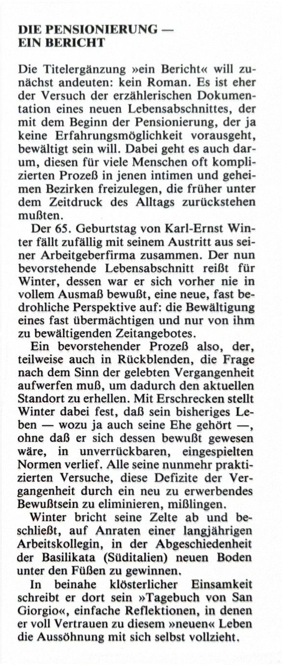 Libri: Oberer Walter, Die Pensionierunge - ein Bericht – Nuovo (secondo la descrizione) da Sarnen venduto da Livres 2