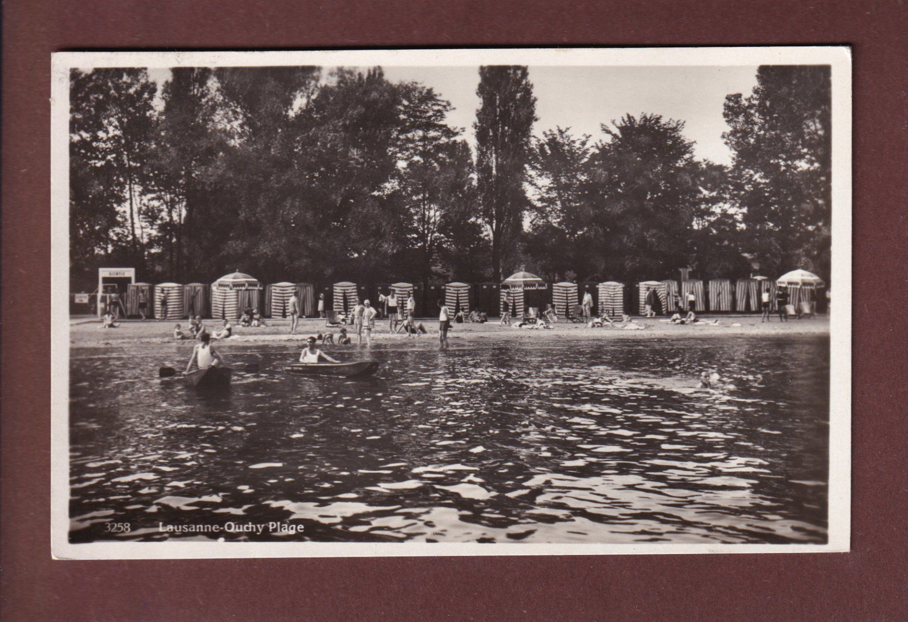 Cartes postales: LAUSANNE - Ouchy-Plage - 1933 – D'occasion à Pully par nicecards