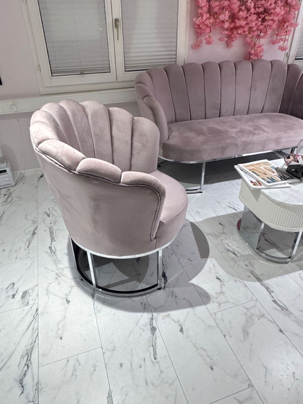 Divani: Studio-Set Lounge Samt-Sofa – Usato da Küssnacht am Rigi venduto da kcdamla 3