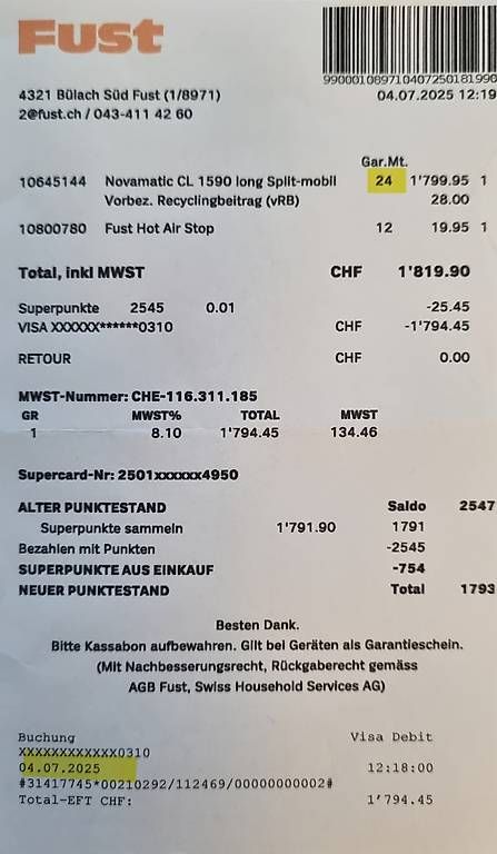 Novamatic Climatiseurs: Klimagerät Novomatic CL 1590 – Neuf (Voir description) à Glattfelden par sami_141 4