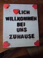 Heezlich Willkommen Schild 20,5cm breit 24,5cm hoch
