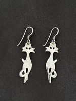 Katzenohrringe aus 925 Silber