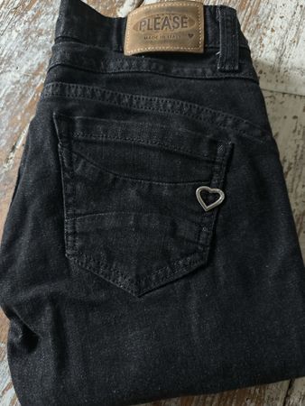 PLEASE Jeans Denim schwarz Gr. XS