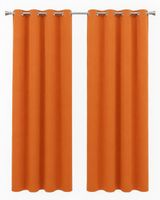 2 Nachtvorhänge Orange – ca. 230 × 140 cm – Ösen