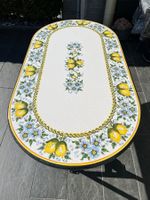 Lava Tisch oval mit Zitronen & Blumen