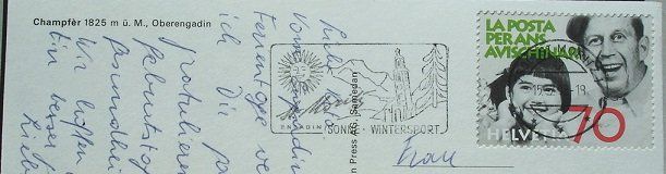 Cartoline postali: CHAMPFÈR – Usato da Jona venduto da philajona 1