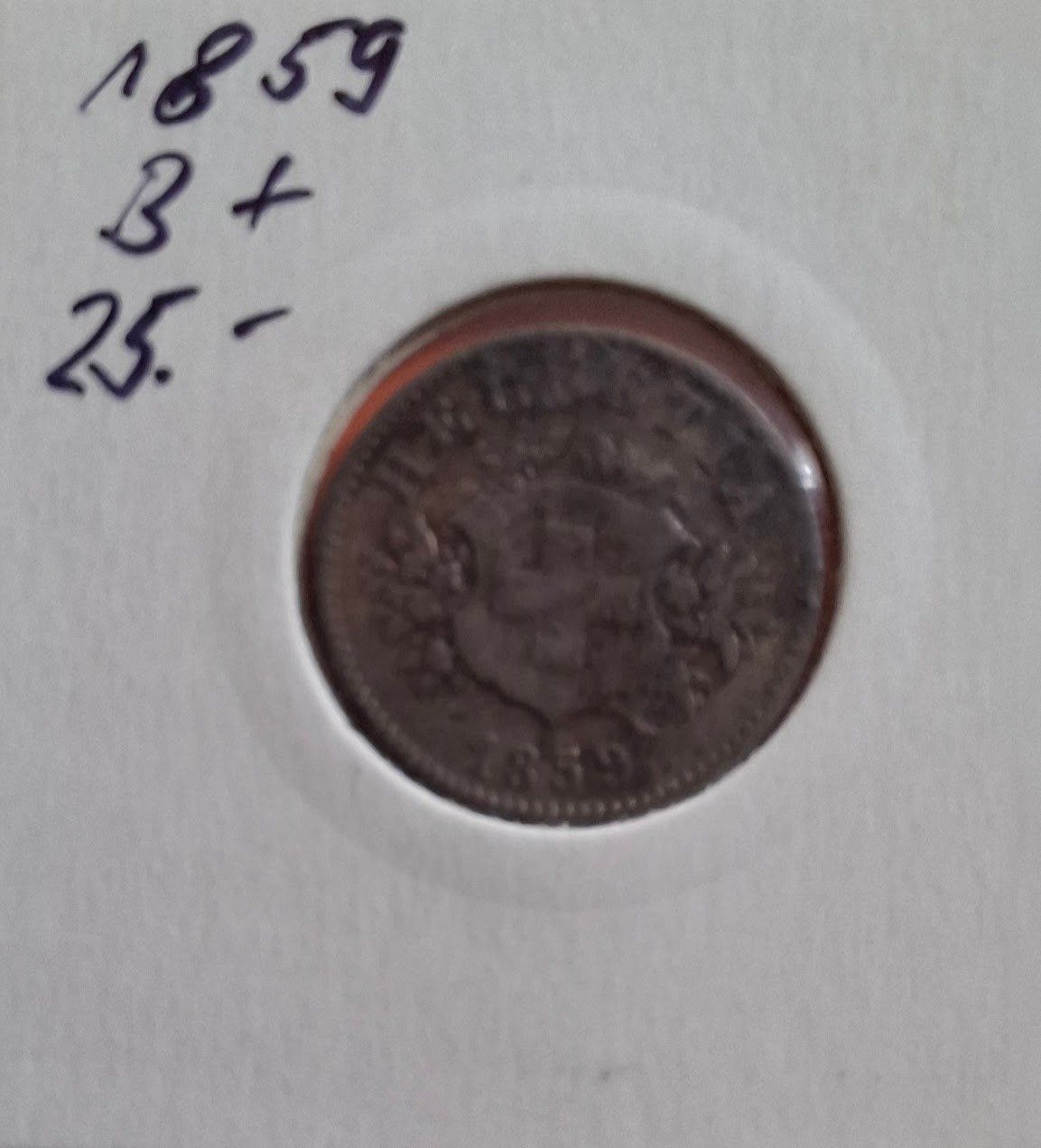 Tutti le monete: CHF 0.20 1859 Schweiz S-SS – Usato da Fribourg venduto da Kiki020 2