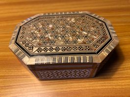Intarsien Schatulle Holzbox Schmuckdose 60er 70er Vintage