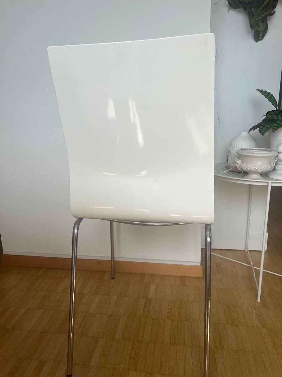 Set di tavolo e panche: Weisser Esstisch inkl. 6 Stühlen – Usato da Zollikerberg venduto da NaoMu31 3