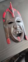 Handgeschnitzte afrikanische Holzmaske – Vintage Deko