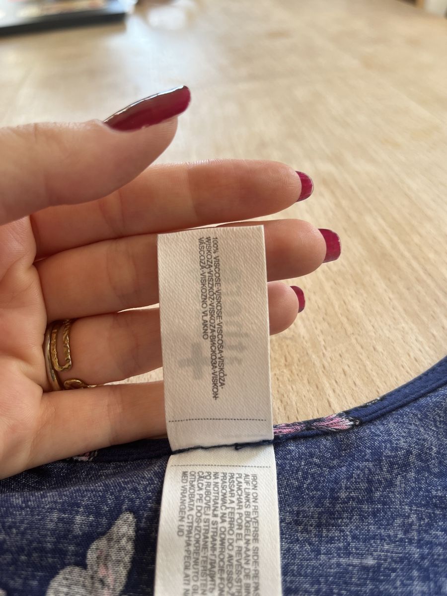 C&A Camicette: Bluse mit Schmetterlingsmuster und Spitze – Usato da Bern venduto da sosophie 3