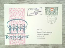 TR72 Enveloppe + Timbre Suisse 1953
