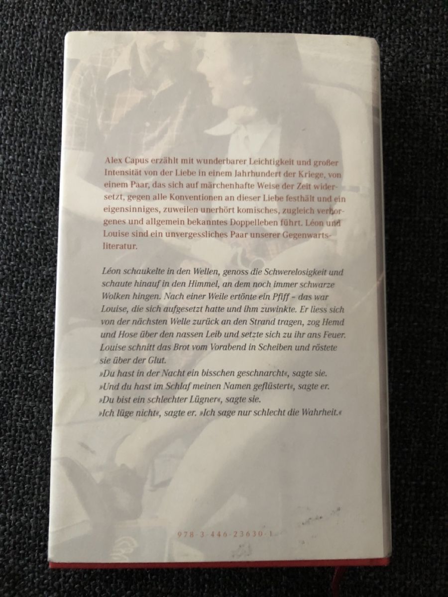 Libri: Alex Capus' Léons und Louise Roman – Usato da Näfels venduto da fritzjk 1