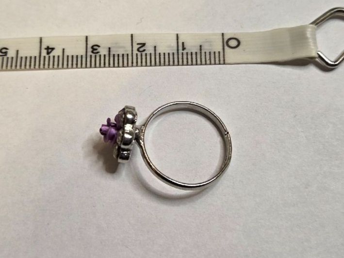 Anelli: Bague Argent Rose Violette Strass ajustable – Nuovo (secondo la descrizione) da Territet venduto da Cenh 4