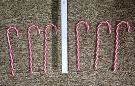 Zuckerstangen aus Kunststoff Deko , 6 Stück,  Weihnachten🎄