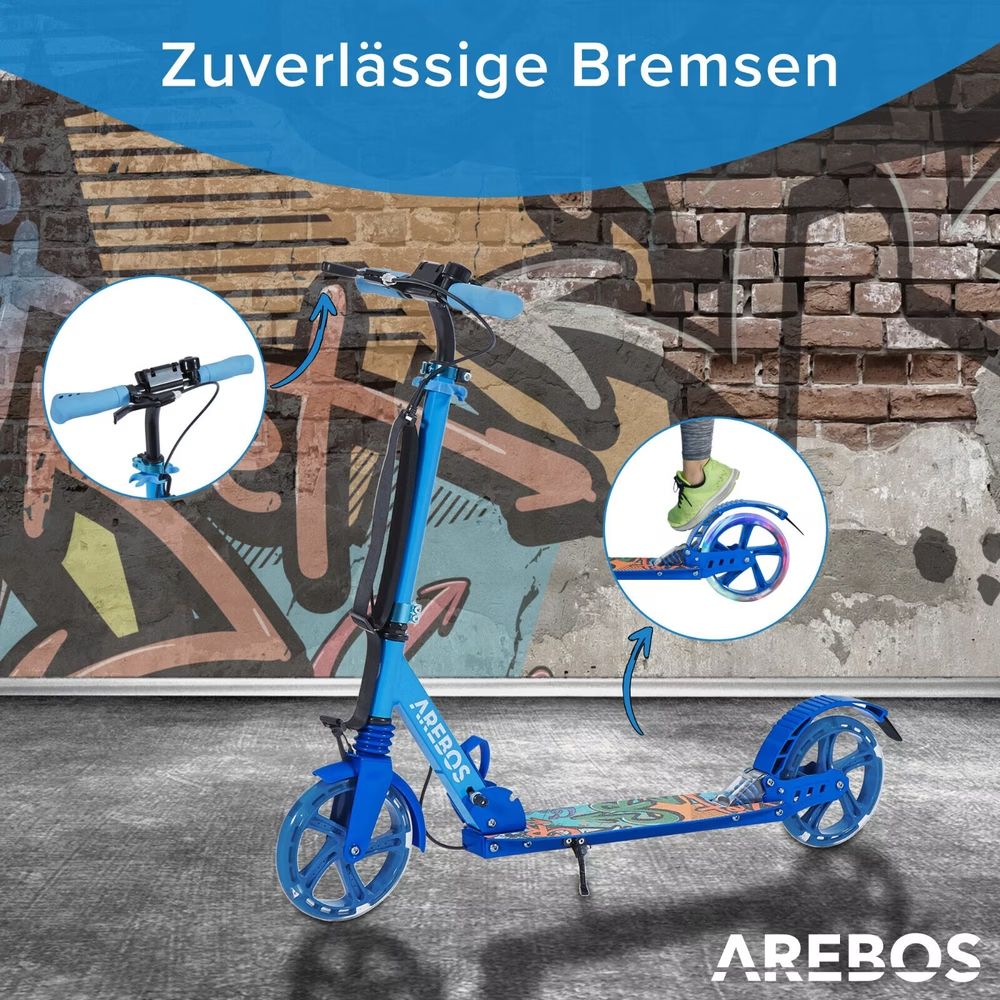 Kickboard: Arebos Tretroller - NEU Blau – Nuovo (secondo la descrizione) da Nebikon venduto da warendiscount 2