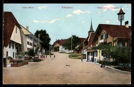 AK Kerzers, Hotel Bären, Telegraph- und Telefonamt